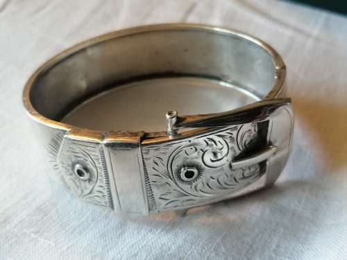 Sterling Silver Belt Buckle Bangle Chester 1953 Joseph Smith and Sons