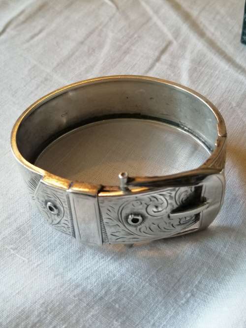 Sterling Silver Belt Buckle Bangle Chester 1953 Joseph Smith and Sons
