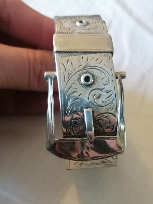 Sterling Silver Belt Buckle Bangle Chester 1953 Joseph Smith and Sons