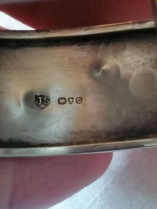 Sterling Silver Belt Buckle Bangle Chester 1953 Joseph Smith and Sons