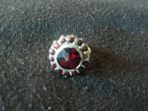 Vintage Silver and Gold Garnet Ring