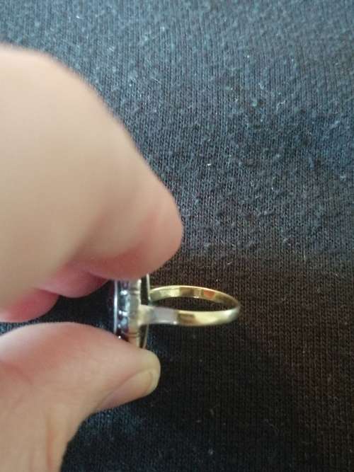Vintage Silver and Gold Garnet Ring