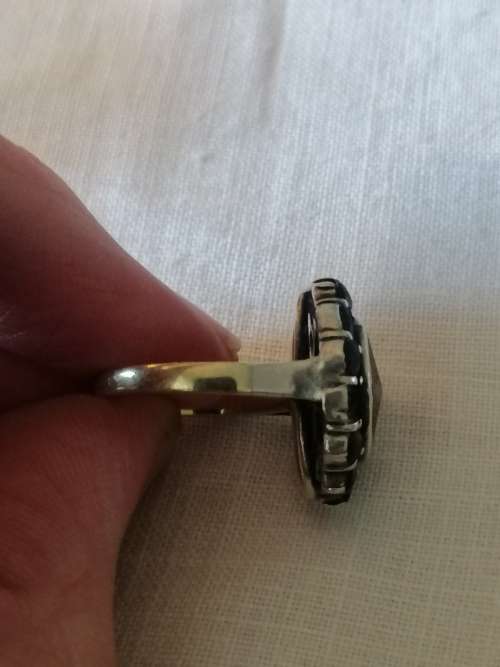 Vintage Silver and Gold Garnet Ring