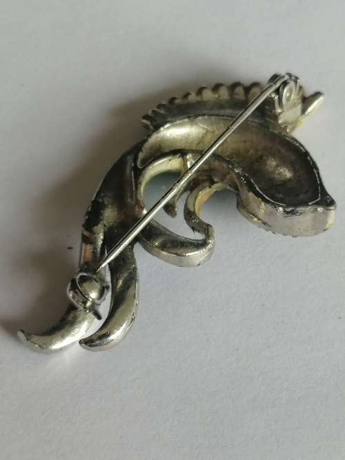 Vintage 1950`s Enamel Fish Brooch