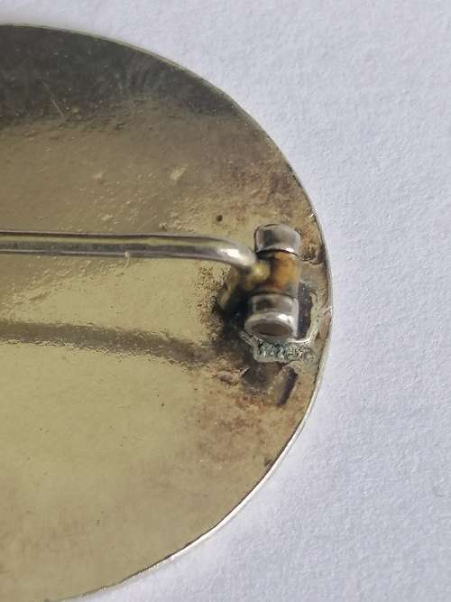 Silver Circular Brooch With a Lady`s Profile