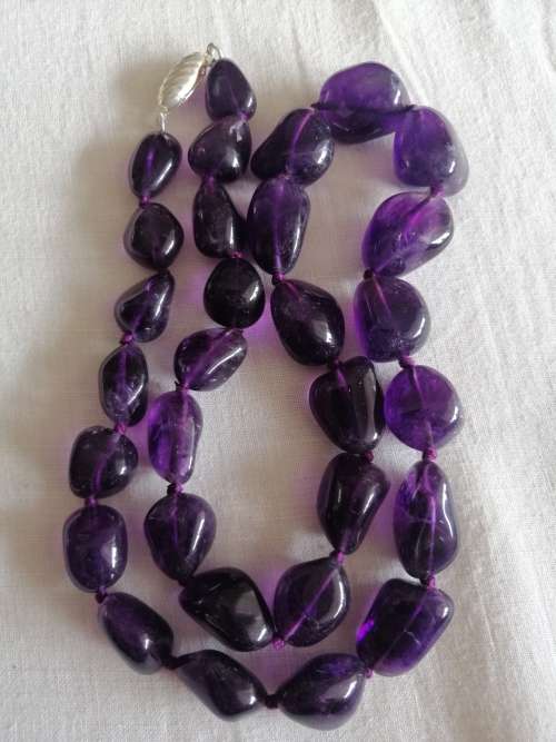 Tumbled Amythest Necklace