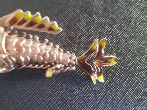 A Large Neri Articulated Italian Silver and Enamel Fish Pendant