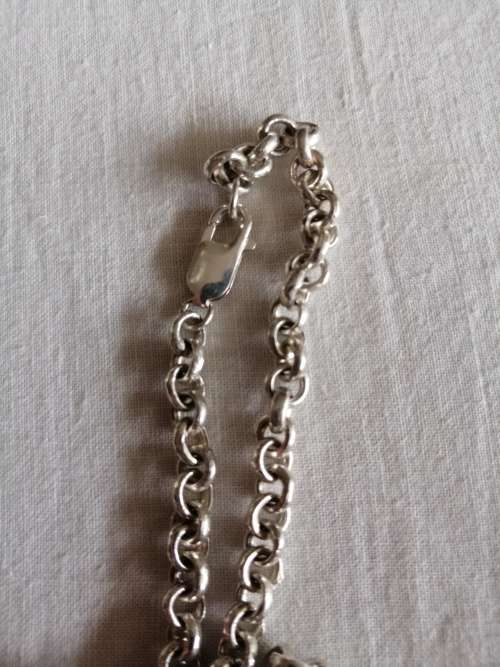 A Stunning Chunky Silver Interlink Necklace 63 grams