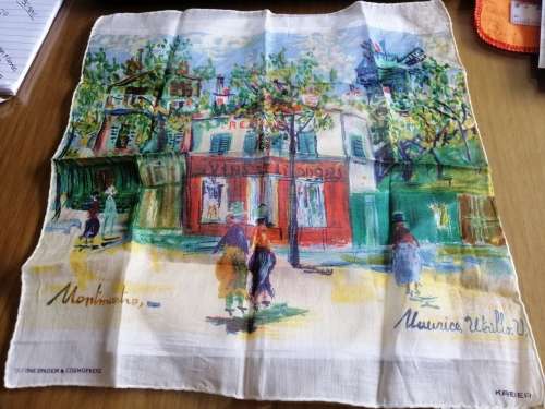 Kreier Silk Handkerchief Monmartre 1964