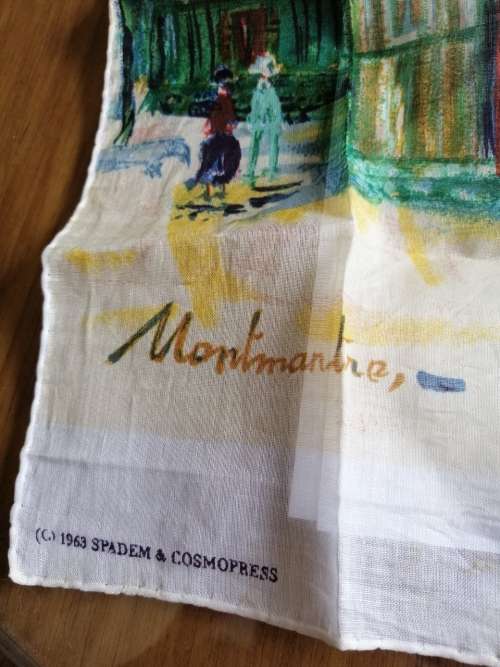 Kreier Silk Handkerchief Monmartre 1964