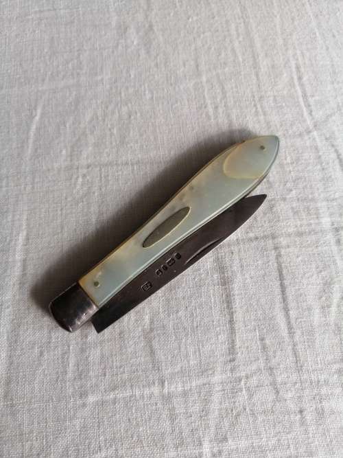 Mother of Pearl and Silver Pocket  Knife