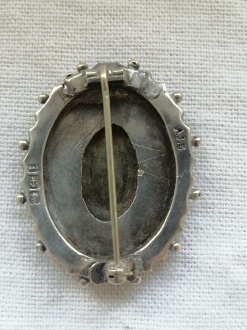 Arthur Johnson Smith Antique Silver and Gold Victorian Brooch
