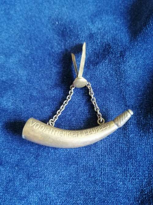 Voortrekker Eeufees Powder Horn Brass Pendant