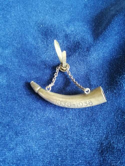 Voortrekker Eeufees Powder Horn Brass Pendant
