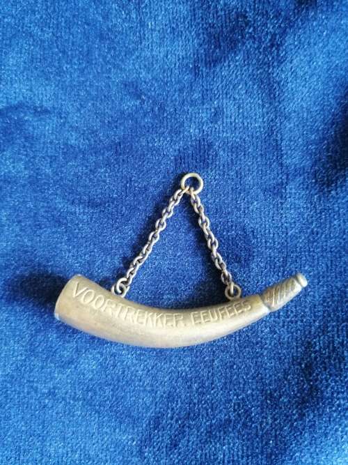 Voortrekker Eeufees Powder Horn Brass Pendant