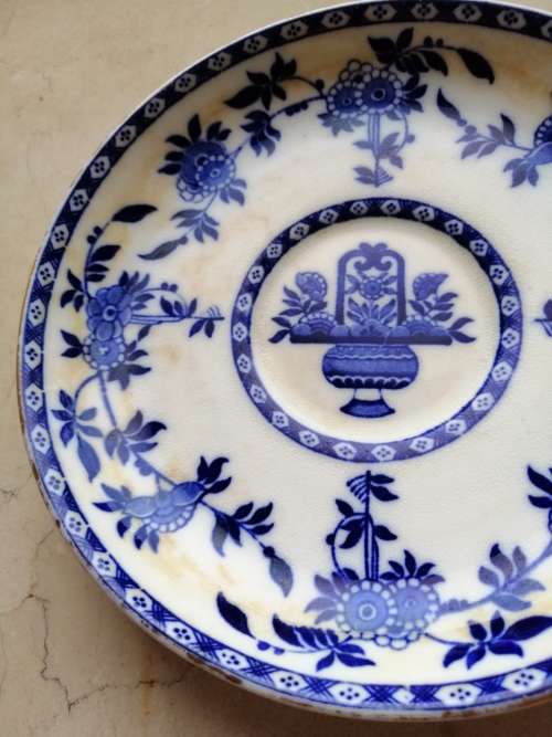 Minton Delf Pattern Dish/Saucer 17cm