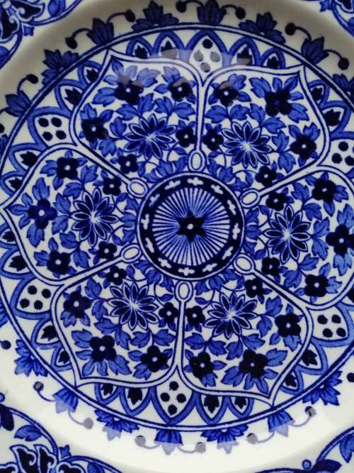 Royal Semi Porcelain Indian Ornament Booths Plate