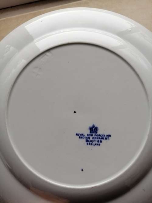 Royal Semi Porcelain Indian Ornament Booths Plate