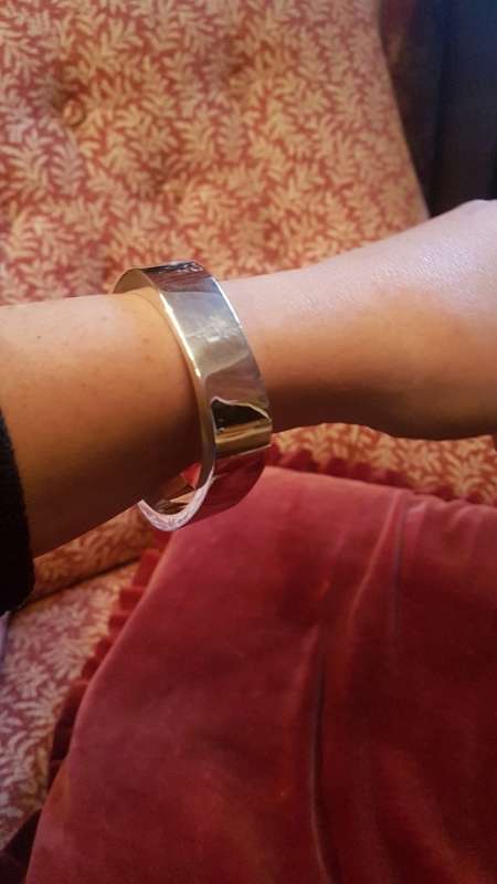 Sleek and Modern Silver Bracelet `YOLO You only live once`