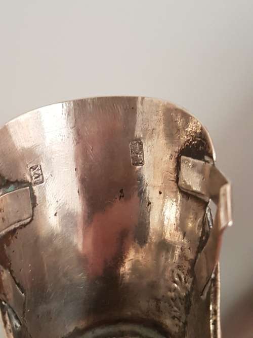 Chinese Export Silver Salt in the shape of a Shoe