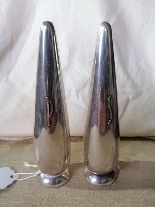 Sleek Danish Hans Jenson EPNS Salt and Pepper Set