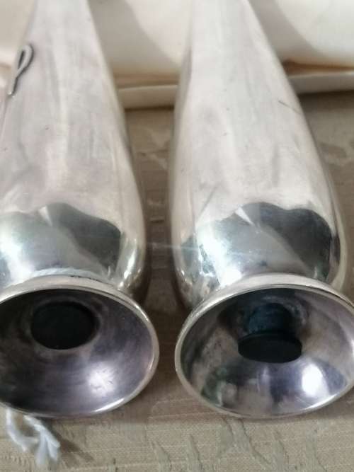 Sleek Danish Hans Jenson EPNS Salt and Pepper Set