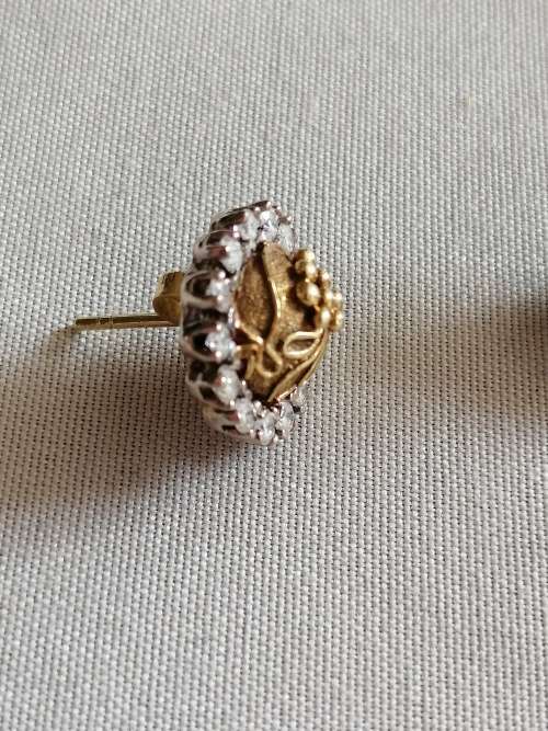 Outstanding A Pair of 18ct Yellow and White Gold Diamond Earrings