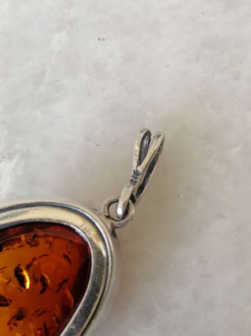 Classic Silver and Amber Pendant