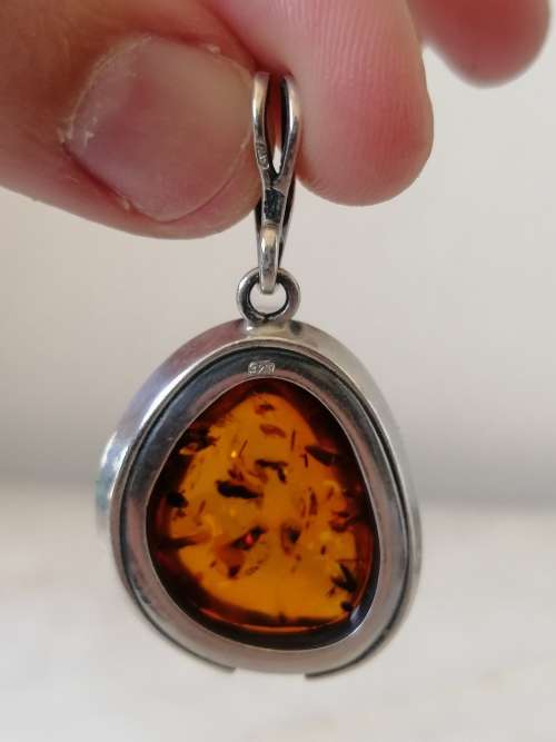 Classic Silver and Amber Pendant