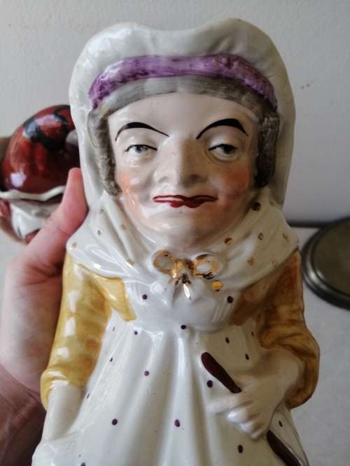 Victorian Staffordshire Punch and Judy Character Jugs