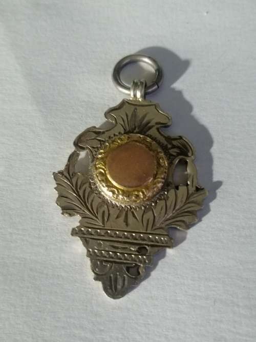 Silver and Rose Gold Fob Medallion
