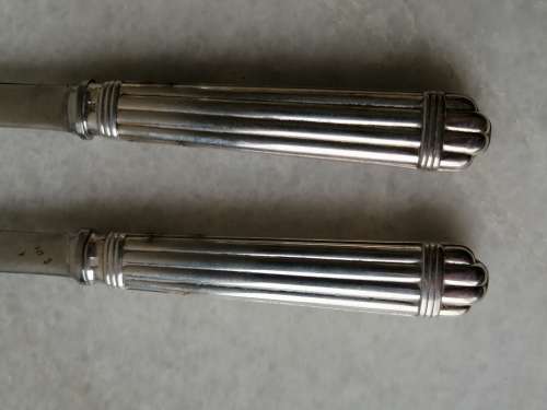A Pair of Vintage Christofle Aria Silver Plated Letter Openers