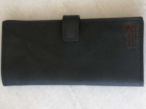 Black Leather SA Tourism Travel Wallet