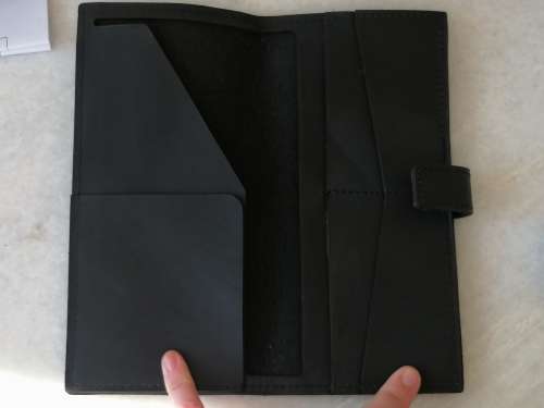 Black Leather SA Tourism Travel Wallet