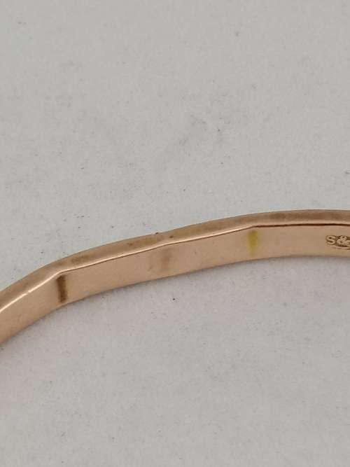 Fabulous!  9K Rose Gold Edwardian Bracelet With Peridot And Seed Pearls