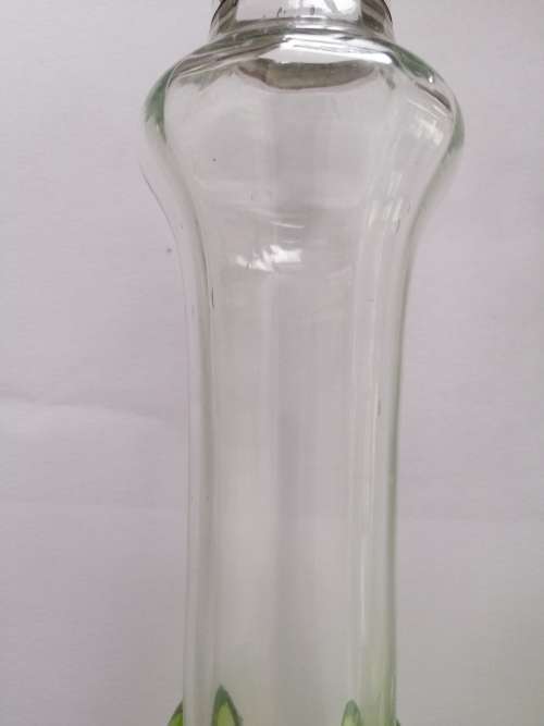 Super Cool ! A pair of Hand Blown Bud Vases with Silver Collars