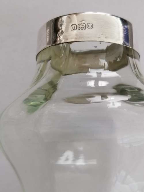 Super Cool ! A pair of Hand Blown Bud Vases with Silver Collars
