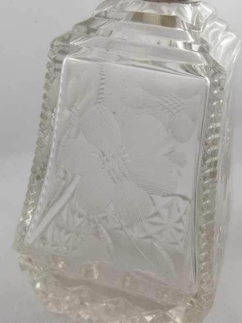 A Pair of Henry Perkins and Sons Silver Collared Scent Bottles