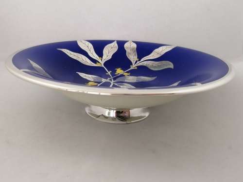 An Outstanding Rosenthal Porcelain and Pure Silver Footed Dish
