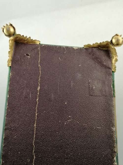 Antique Velvet and Mahogany French Glove Box and Ormolu Lion Paw feet
