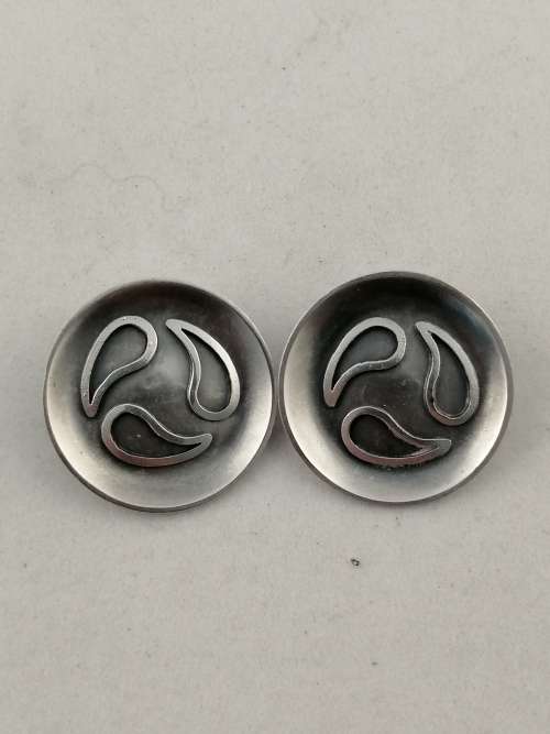 Anton Michelsen Vintage Silver Danish Clip on Earrings