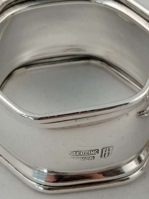 A Pair of Sterling Silver Napkin Rings