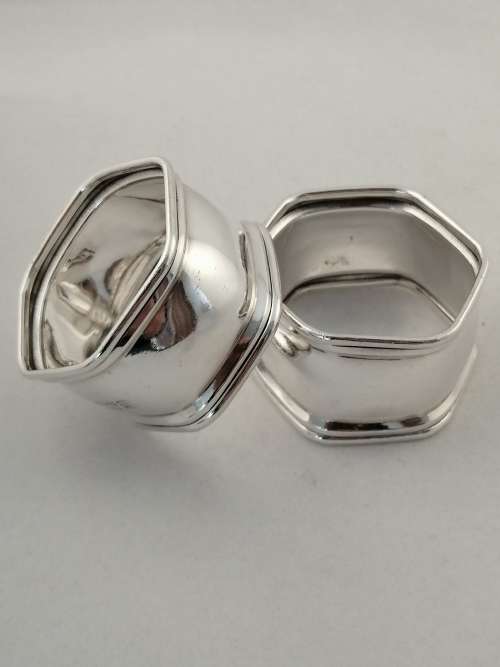 A Pair of Sterling Silver Napkin Rings