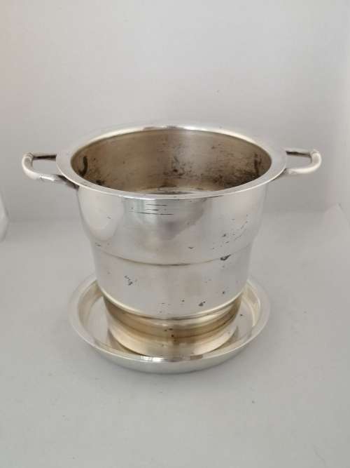 A Classic Silver Plated Ice Bucket with Coaster
