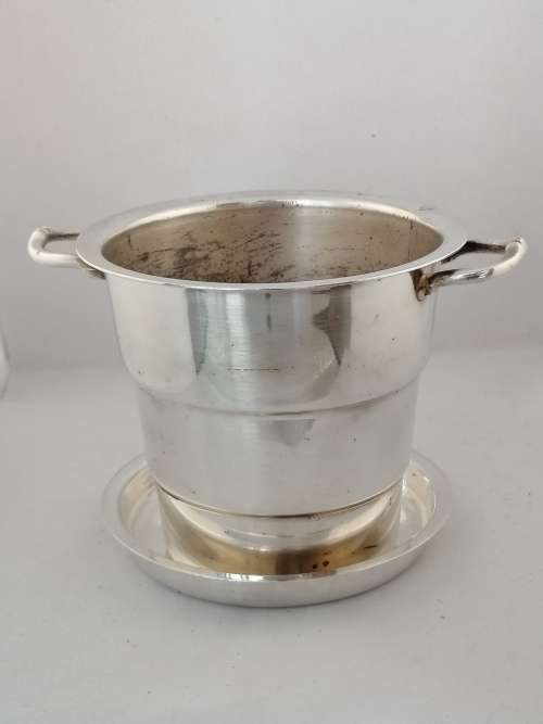 A Classic Silver Plated Ice Bucket with Coaster