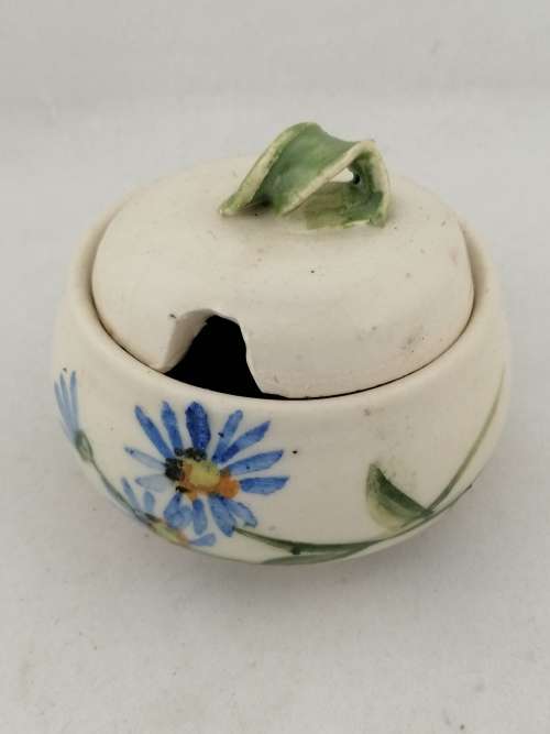 Cute Ceramic Lidded Mustard Pot