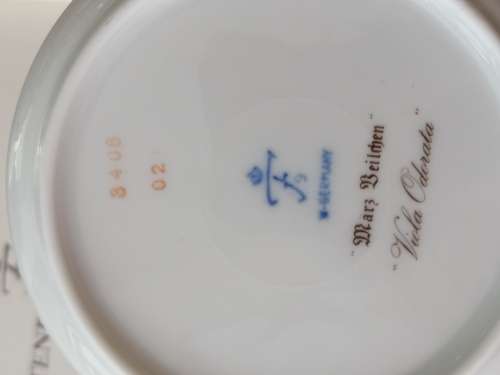 Boxed 6 Ceramic Coasters! German Made Furstenburg Porzelain Set 1747 Botanicals