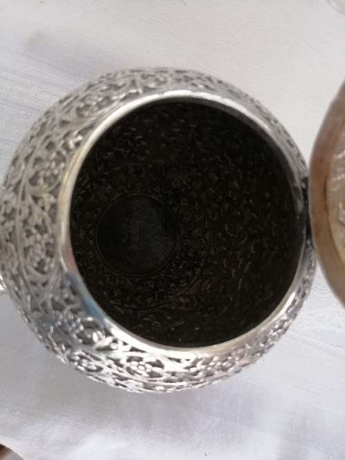 Late 19th C Indian Coin Silver Three Piece Tea Set 690grams