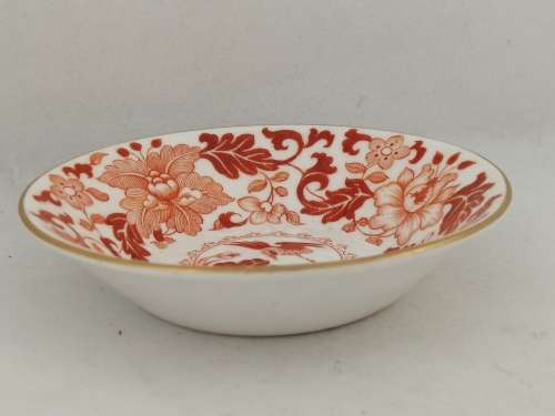 Chinoiserie!  A Royal Worcester Burnt Orange Dish and Bowl C1909