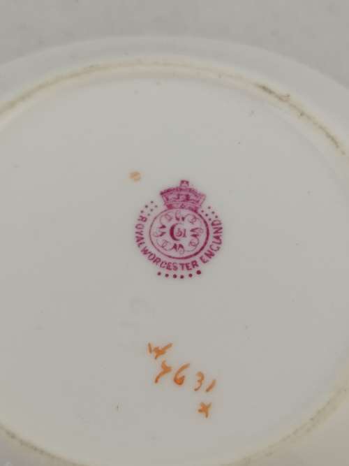 Chinoiserie!  A Royal Worcester Burnt Orange Dish and Bowl C1909